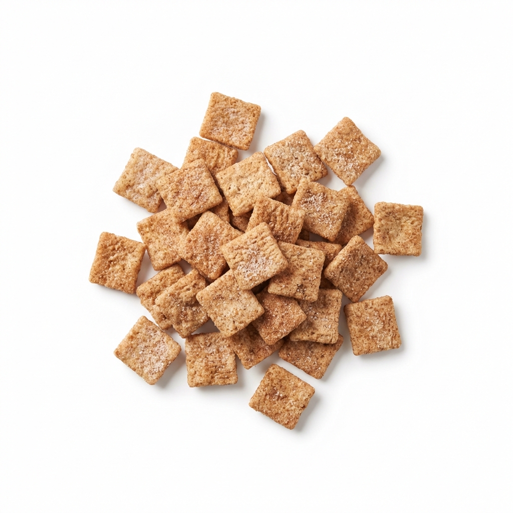 Cerealien extrudiert, gesüßt, ungefüllt, mit Zimtgeschmack, angereichert mit Vitaminen und Mineralstoffen