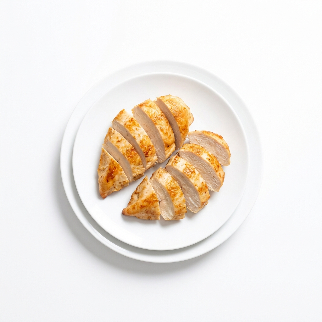 Hähnchen Brustfilet, tiefgefroren, gebraten ohne Fett (Ofen)