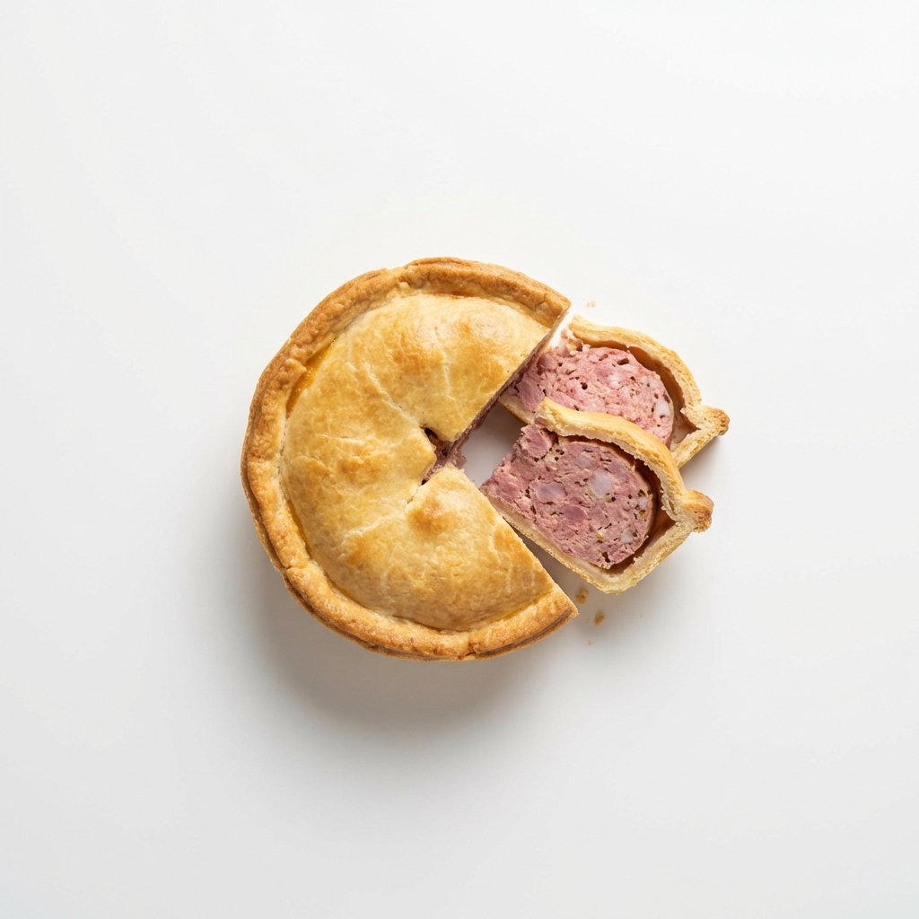 Jagdwurstpastete mit Mürbeteig, gebacken