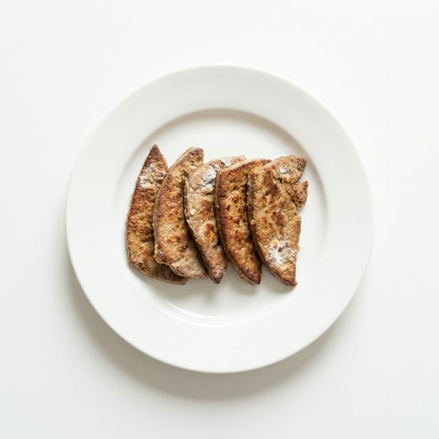 Schweineleber mehliert, gebraten