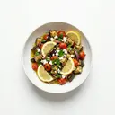 Auberginensalat (gegart) mit Zitronenmarinade