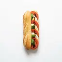 Baguette-Brötchen mit Tomate-Mozzarella