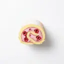 Biskuitrolle/Biskuitroulade, mit Himbeersahnecreme