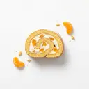 Biskuitrolle/Biskuitroulade, mit Mandarinensahnecreme