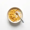 Cornflakes mit Milch 3,5 % Fett und Honig gesüßt