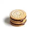 Doppelkekse mit Kakaocremefüllung