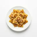 Eier-Frischteigwaren Ravioli (Fleischfüllung) gekocht, gebraten ohne Fett (Pfanne)