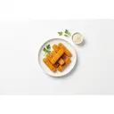 Fischstäbchen (Alaska-Seelachs) paniert, tiefgefroren, gebraten ohne Fett (Ofen)