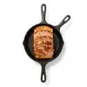 Fleischkäse grob, gebraten ohne Fett (Pfanne)