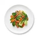 Gemüsemischung asiatische Art, gebraten ohne Fett (Pfanne)