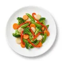 Gemüsemischung asiatische Art, tiefgefroren, gebraten ohne Fett (Pfanne)