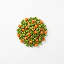 Gemüsemischung Erbsen-Karotten, tiefgefroren, gebraten ohne Fett (Pfanne)