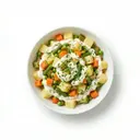 Gemüsesalat (gegart) mit Mayonnaise mit Essig