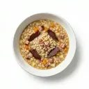 Gerstensuppe nach Bündner Art mit Speck, geräuchertem Rind- und Schweinefleisch