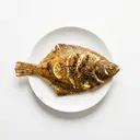 Goldbutt/Scholle, gebraten ohne Fett (Ofen)