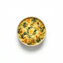 Gratin aus Eierteigwaren und Spinat