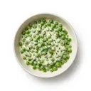 Grüne Erbsen in Sahne gedünstet