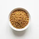 Grünkern Vollkornschrot gekocht, gebraten ohne Fett (Pfanne)