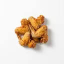 Hähnchen Flügel, mit Haut, tiefgefroren, gebraten ohne Fett (Pfanne)