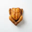 Hähnchen ganz, entbeint, mit Haut, tiefgefroren, gebraten ohne Fett (Ofen)