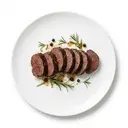 Hirsch Rücken, geschmort ohne Fett