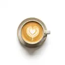 Kaffee (Getränk) mit Mandeldrink, ungesüßt