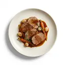 Kalb Rücken, geschmort ohne Fett