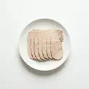 Kalbfleisch gekocht (mit Fett und Salz)