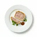 Kalbfleischpastete (Mürbeteig) mit Speck und Kochschinken, gebacken