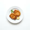 Kasseler, Rohpökelware, geräuchert, paniert, gebraten ohne Fett (Pfanne)