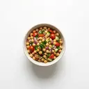 Kichererbsensalat (gegart) mit warmer Essigmarinade