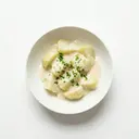 Kohlrabi gedünstet, mit Grundsauce hell/weiß