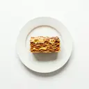 Lasagne al forno, Teigwaren geschichtet mit Bechamel- und Bologneser Sauce, mit Käse überbacken