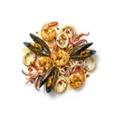 Meeresfrüchtemischung gebraten ohne Fett (Pfanne)