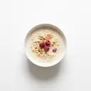 Milchsuppe gesüßt, gebunden mit Haferflocken