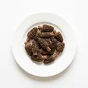 Morchel getrocknet, gekocht