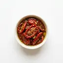 Getrocknete Tomaten in Öl, Dose/Glas, abgetropft