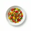 Paprika-Gurken-Tomatensalat mit Essigmarinade