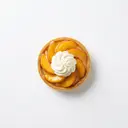 Pfirsichtörtchen (Mürbeteig) mit Klarguss und Sahne