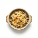 Pilzragout von Champignons, überbacken