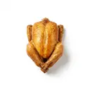 Poularde Fleisch, mit Haut, gebraten ohne Fett (Ofen)