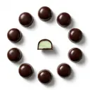 Pralinen gefüllt mit Pfefferminzcreme