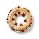 Preiselbeer-Stracciatella-Sahne-Kranz (Brandmasse)