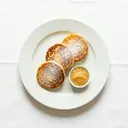 Quarkkeulchen (gerührter Hefeteig) gebraten