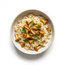 Reis gedünstet mit Pfifferlingen