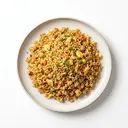 Reis unpoliert, gekocht, gebraten ohne Fett (Pfanne)