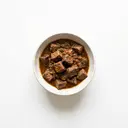 Rind Gulasch (Bug) gebraten ohne Fett (Pfanne)