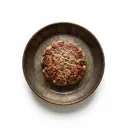 Rind Tatar/Schabefleisch, gebraten ohne Fett (Pfanne)