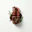 Rinderfilet gebraten im Ofen, mit Sauce