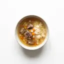 Rinderkraftbrühe mit Reis